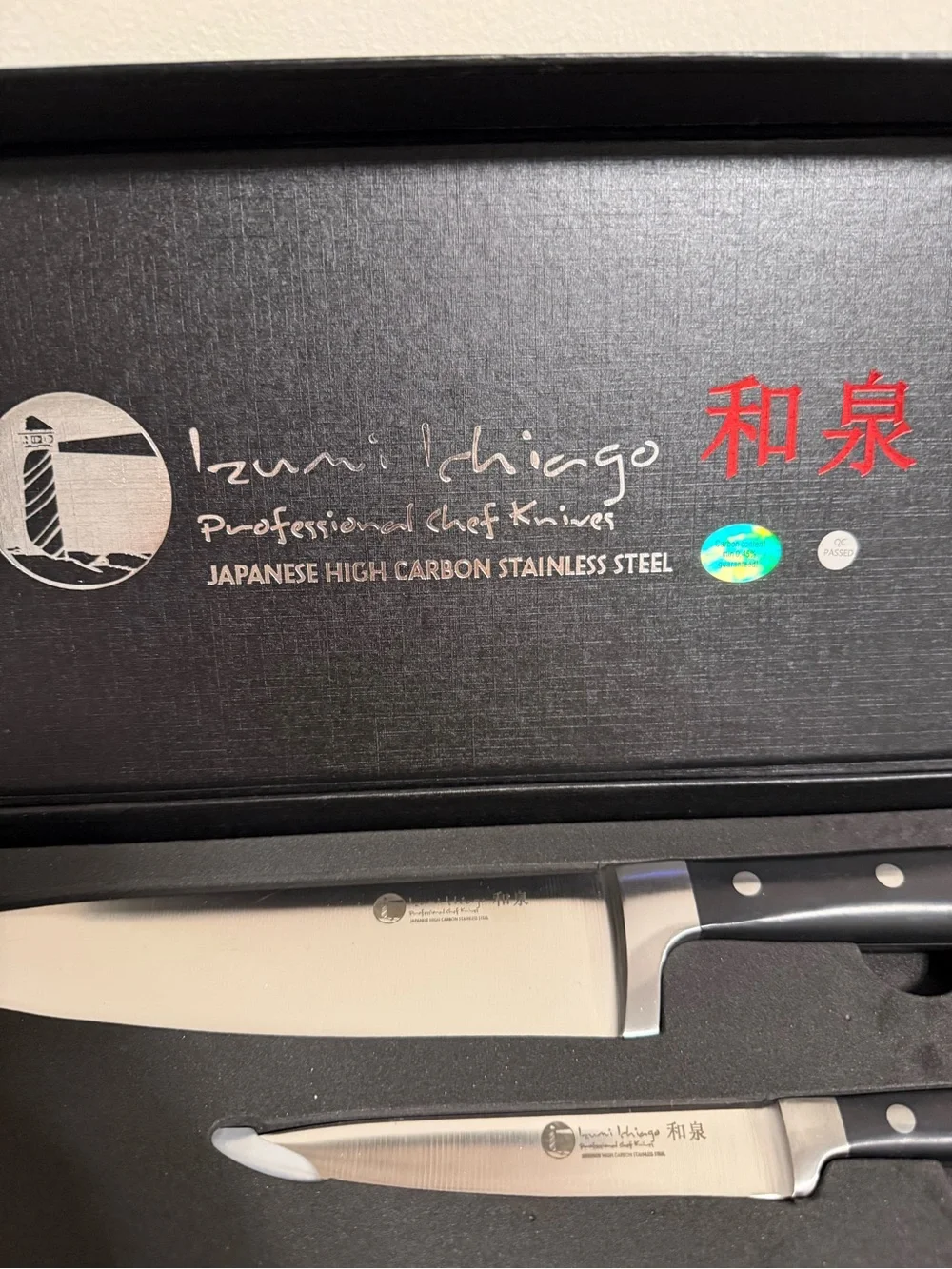 BNWT IZUMI ICHIAGO-3 pcs Chef knives Set w/Japanese steel & Tecaran